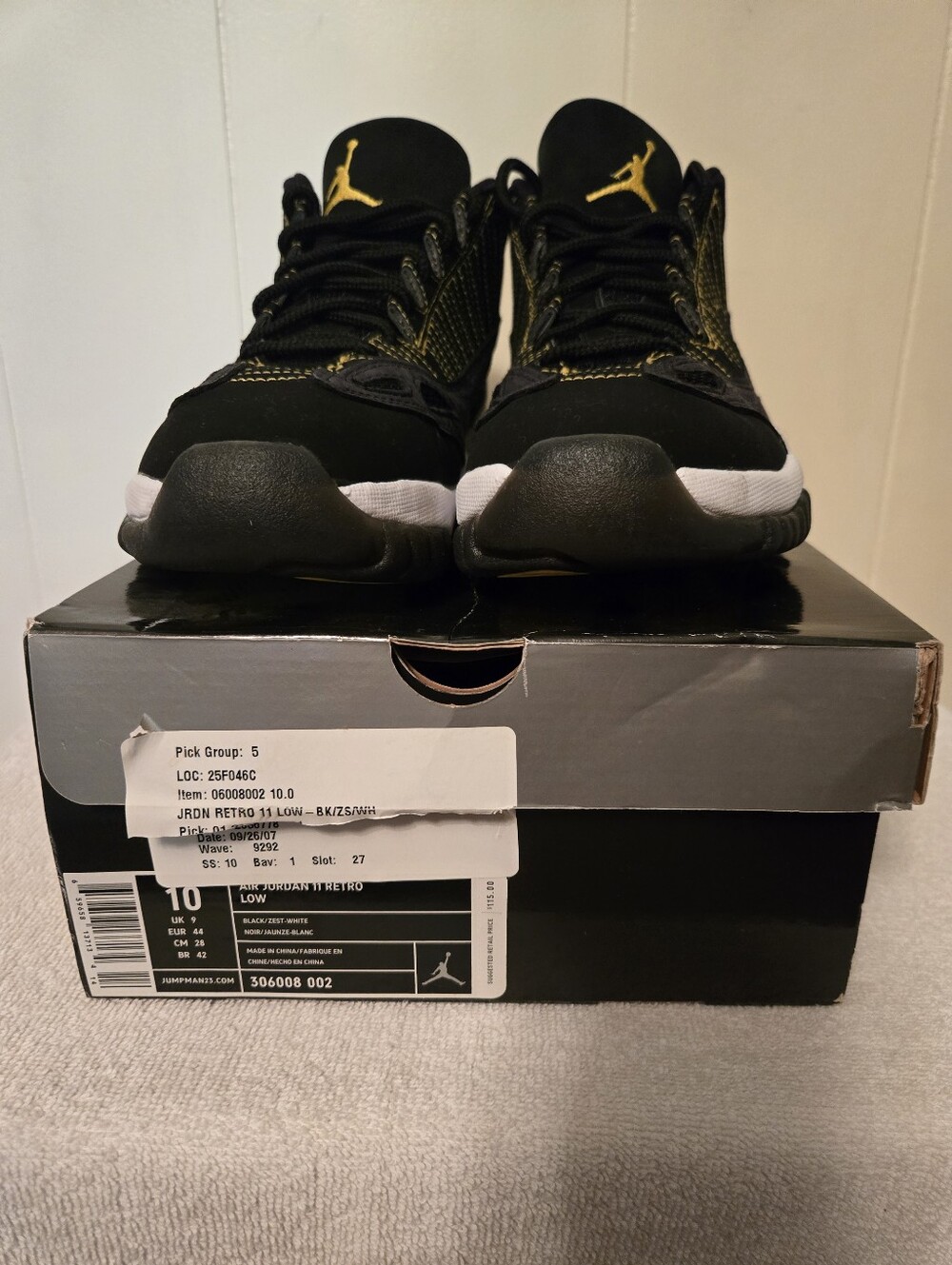 Air Jordan 11 Retro Low IE Zest 2007 Men’s Size 10 OG Box 306008-002